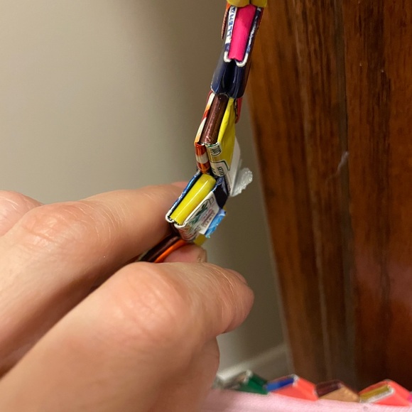 Candy Wrapper Clutch Handmade with zipper closure- big enough for an iPhone - Picture 8 of 11